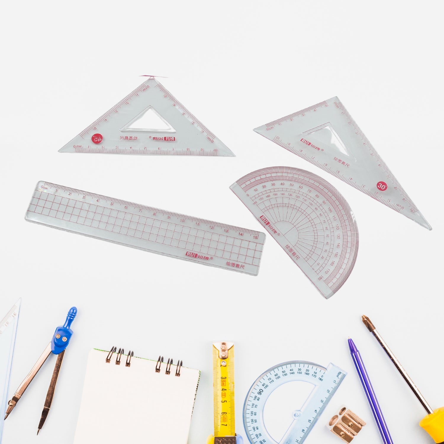 7911 4 Pcs Math Set for Kids and Students, Plastic Geometry Set with Ruler, Protractor and Squares, School Supplies DeoDap 7911 4 Pcs Math Set for Kids and Students, Plastic Geometry Set with Ruler, Protractor and Squares, School Supplies DeoDap